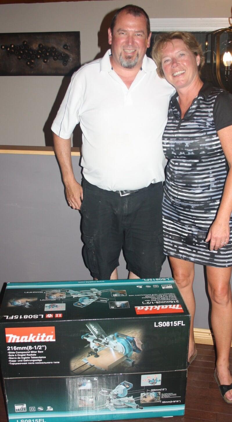 Mark Busscher presented a Makita Compound Saw to